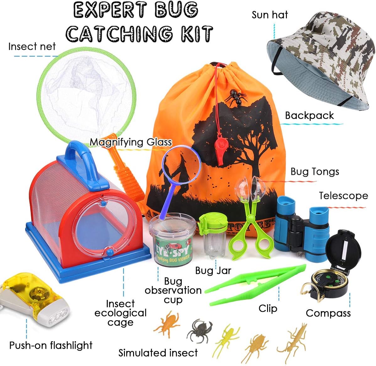 Bug Catcher Kit for Kids, Bug Catching Kit with Critter Keeper