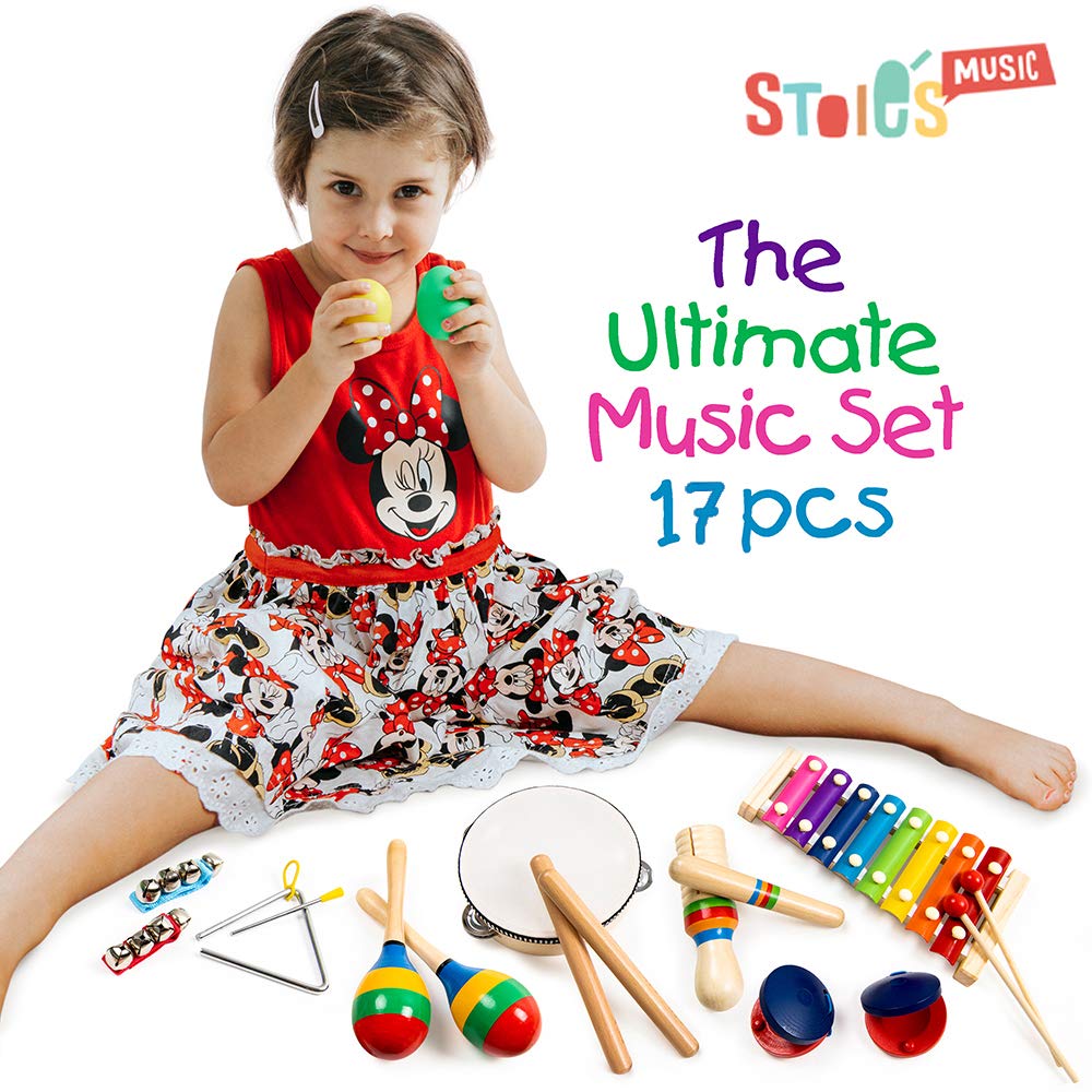 STOIE'S 19 pcs Kids Instrumentos Musicales Set Ecuador