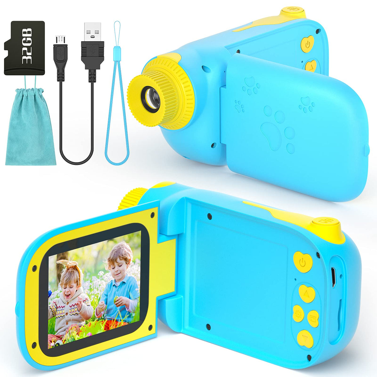 GKTZ Kids Video Camera Digital Camera Camcorder Birthday Gifts for Boys and  Girls Age 3 4 5 6 7 8 9, HD Children Video Recorder Toy for Toddler with