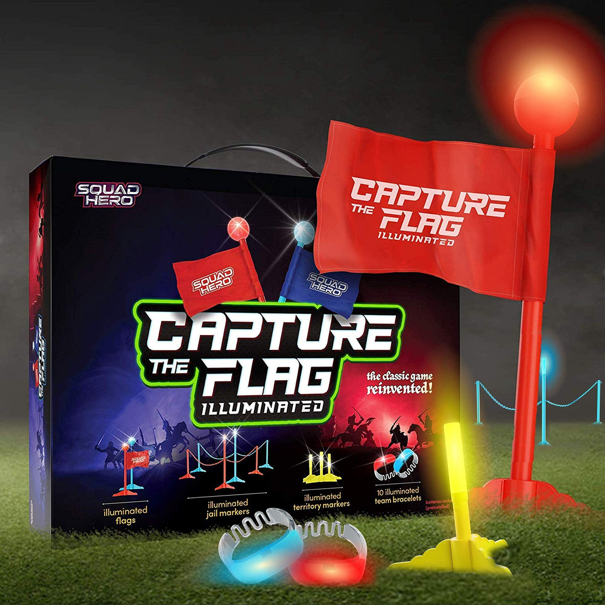 Capture The Flag Game Illuminated - Outdoor Activity for Teen Boys and  Girls Parties- Fun Sports Gift Idea for Kids & Adults of All Ages - Cool  for