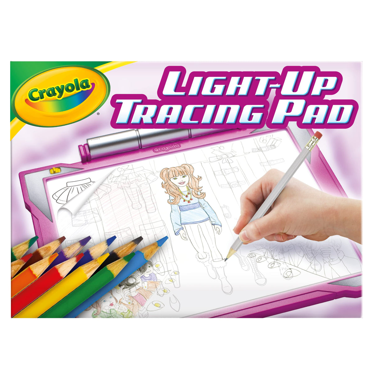 Pad Pink Crayola Tracing Paper My First Tracing Light Up Pad