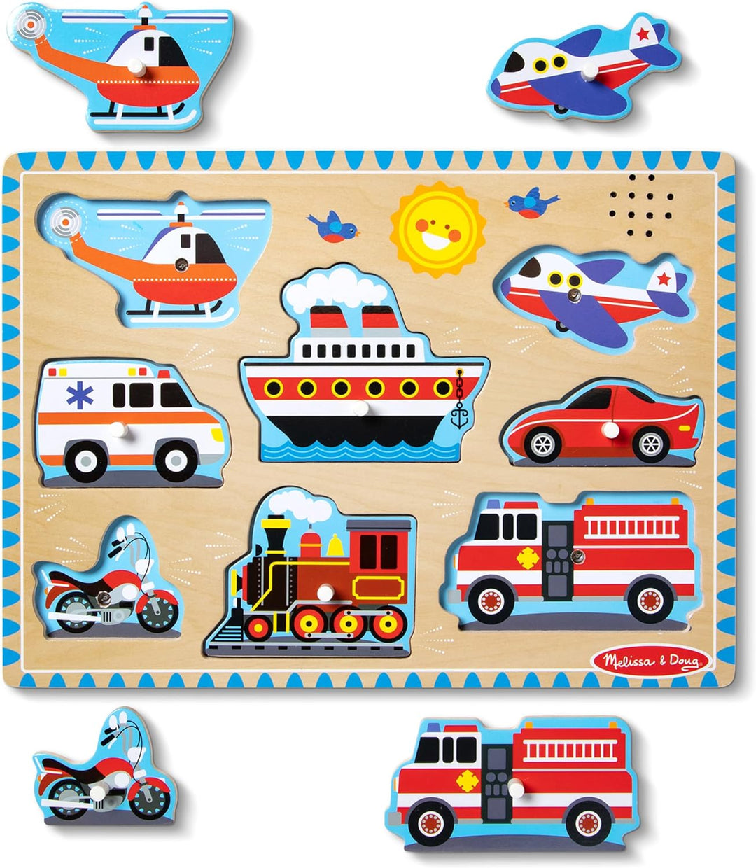 Wooden Mix and Match Vehicle Sound Adventure Puzzle – Smart Kids
