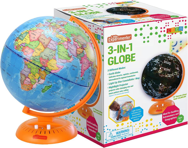 3 in 1 Globe With Built-in Projector – Smart Kids Planet