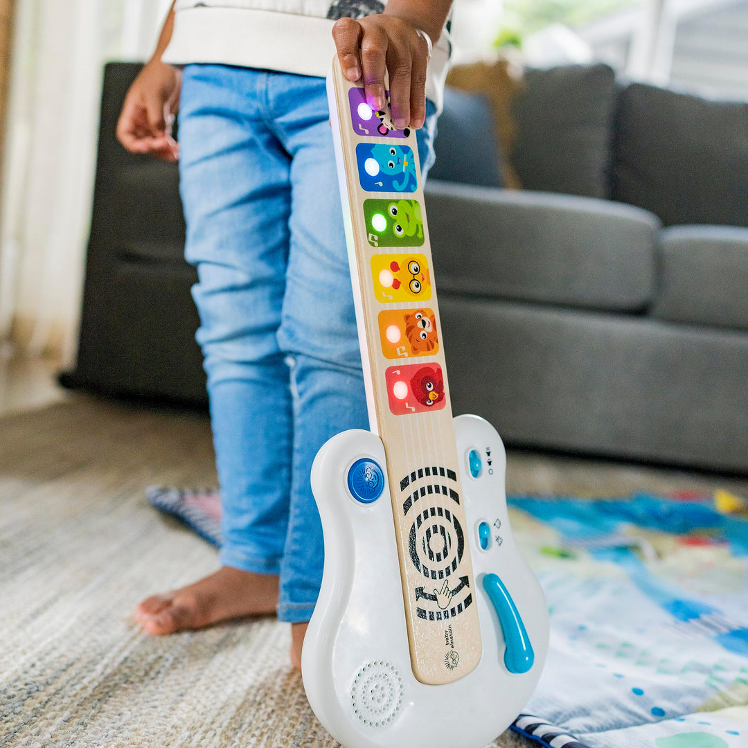 Light Up Strum Along Magic Touch Wooden Guitar Smart Kids Planet Light Up Strum Along Magic Touch Wooden Guitar Smart Kids Planet