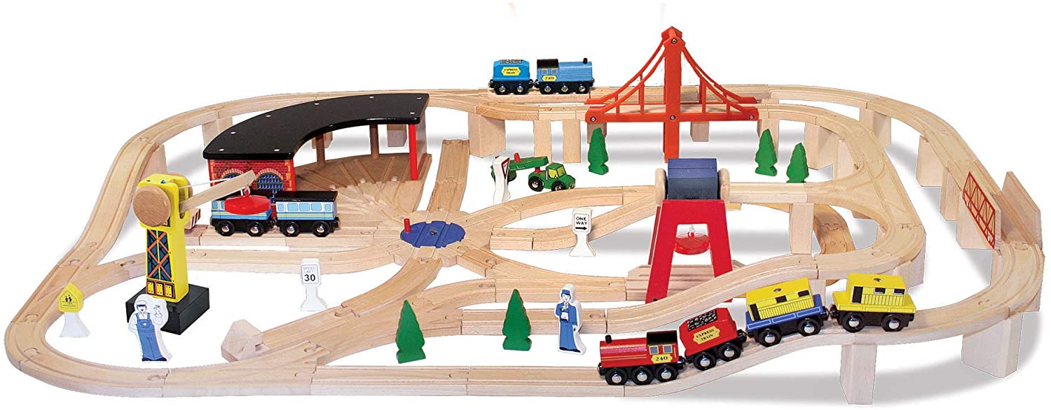 mule train セット ONE STEP TO THE CRADLE Wooden Tran Track Series Ages 3+ 74 Pieces and 85 Pieces