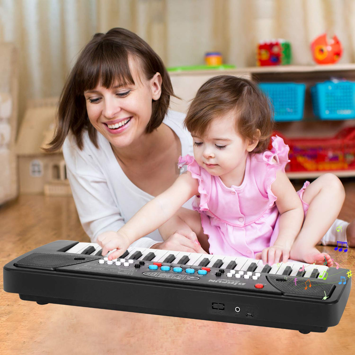 Portable Electronic Piano Keyboard | Professional Educational Musical Toy with Mic & Record Function for Beginners 3+