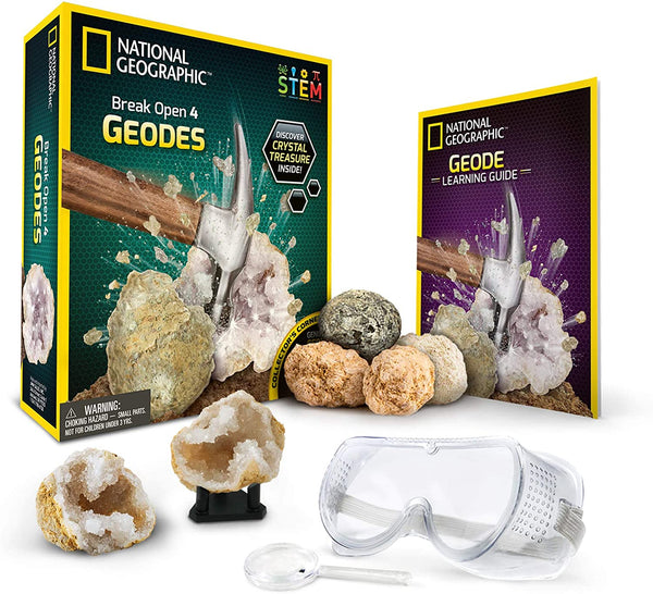Brianna and Skyler open National Geographic STEM kits 
