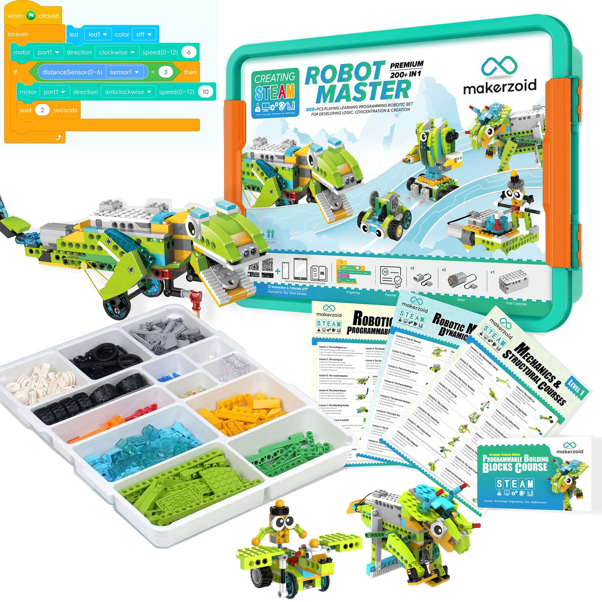 Coding Robot Master: 200+ Fun Educational Bots in 1 App-Controlled Kit ...