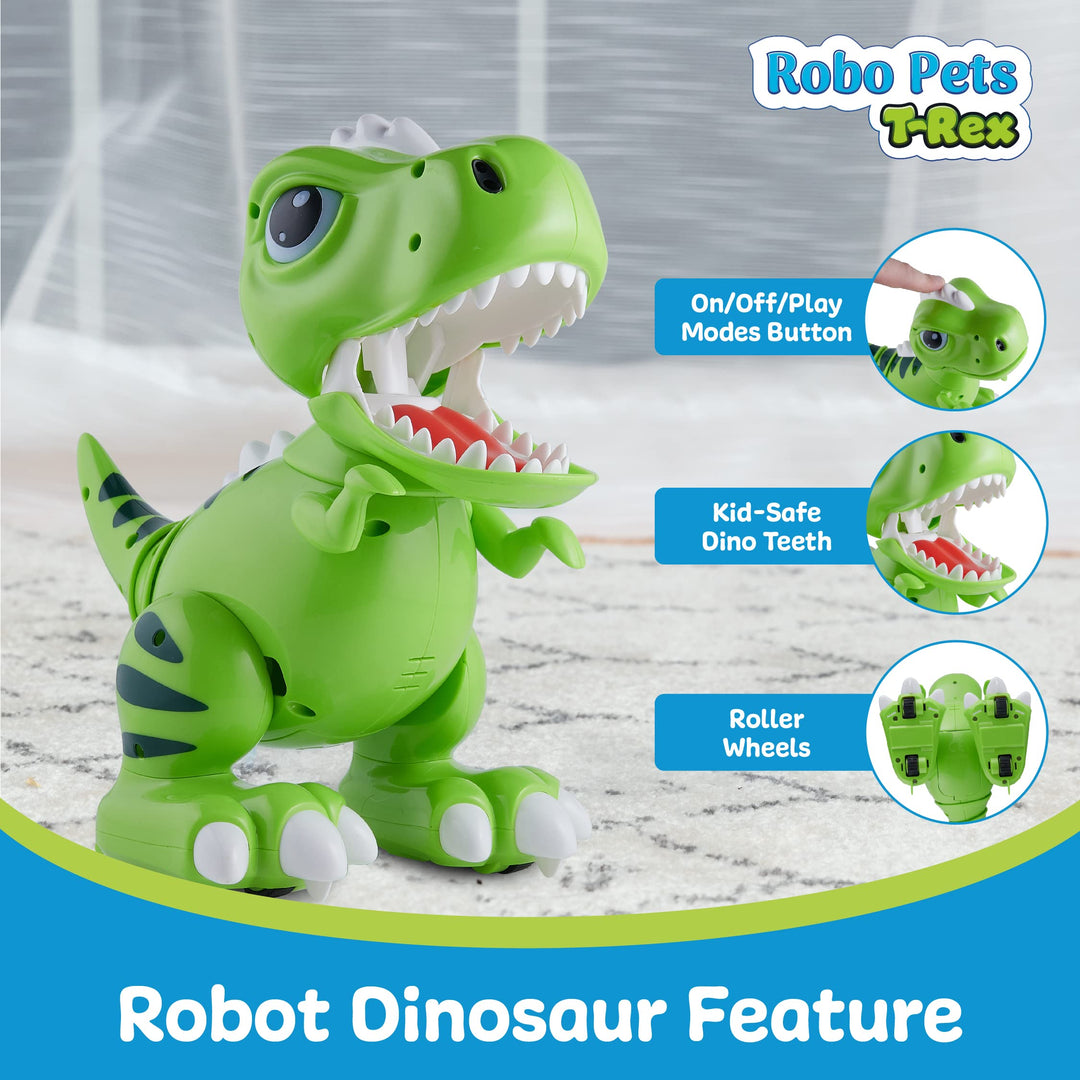 My Robo Pet T Rex Dinosaur Walking Dancing Robot Dinosaur Smart Kids Planet