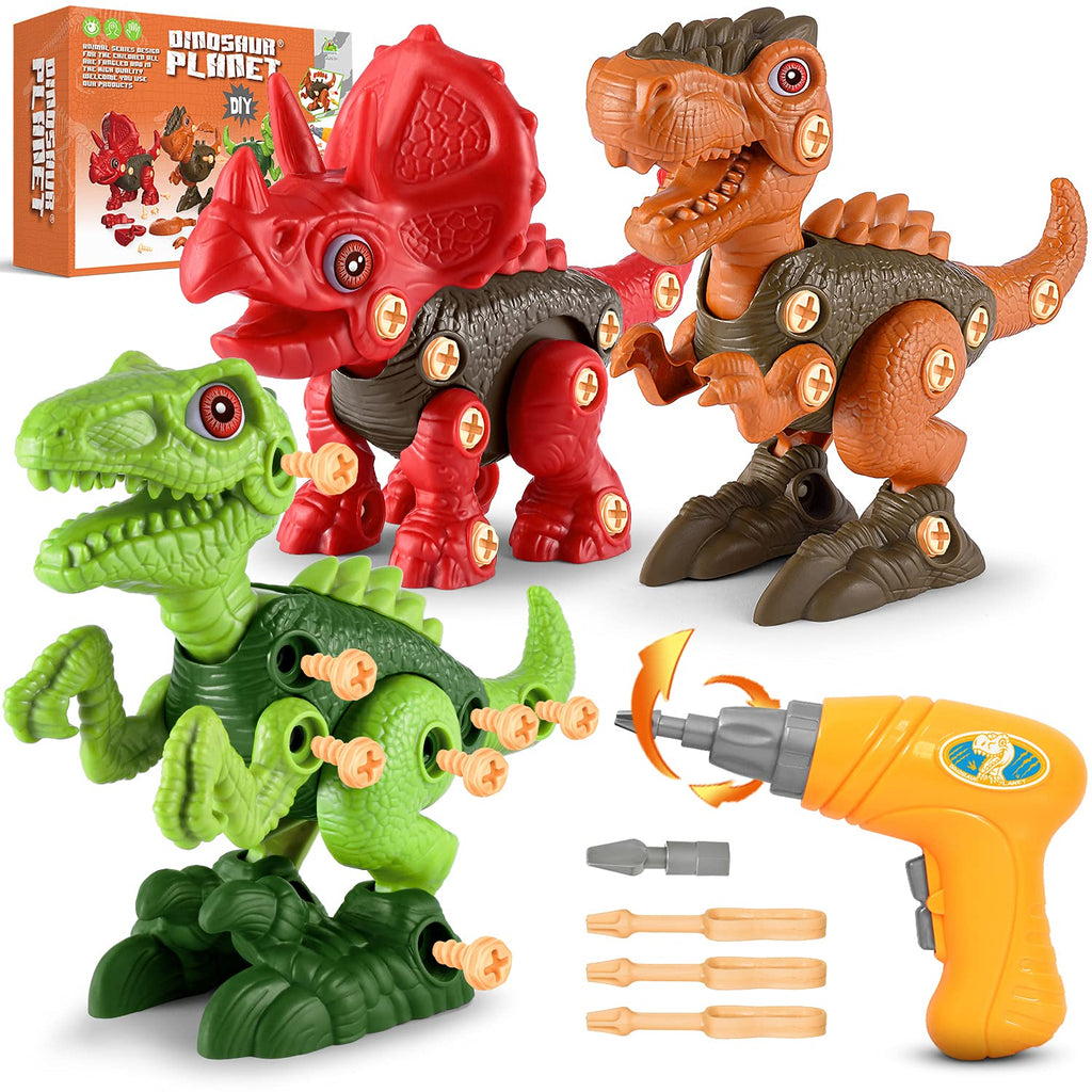 Fridja Dinosaur Toys, Take Apart Toys with Dinosaur Eggs,STEM Building Learning Toy Set for Kids 3 4 5 6 7 Years Old Girls Boys Easter Christmas