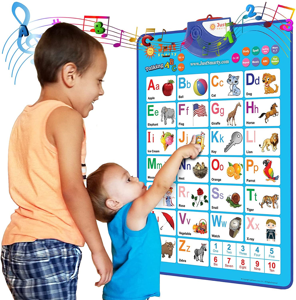 Talking Electronic Alphabet Poster- Interactive Smart Alphabet Poster  Alphabet Electronic Wall Chart for Kids Toddlers Learning Educational Toys  Ideal Gifts ( Animals Alphabet Learning) 