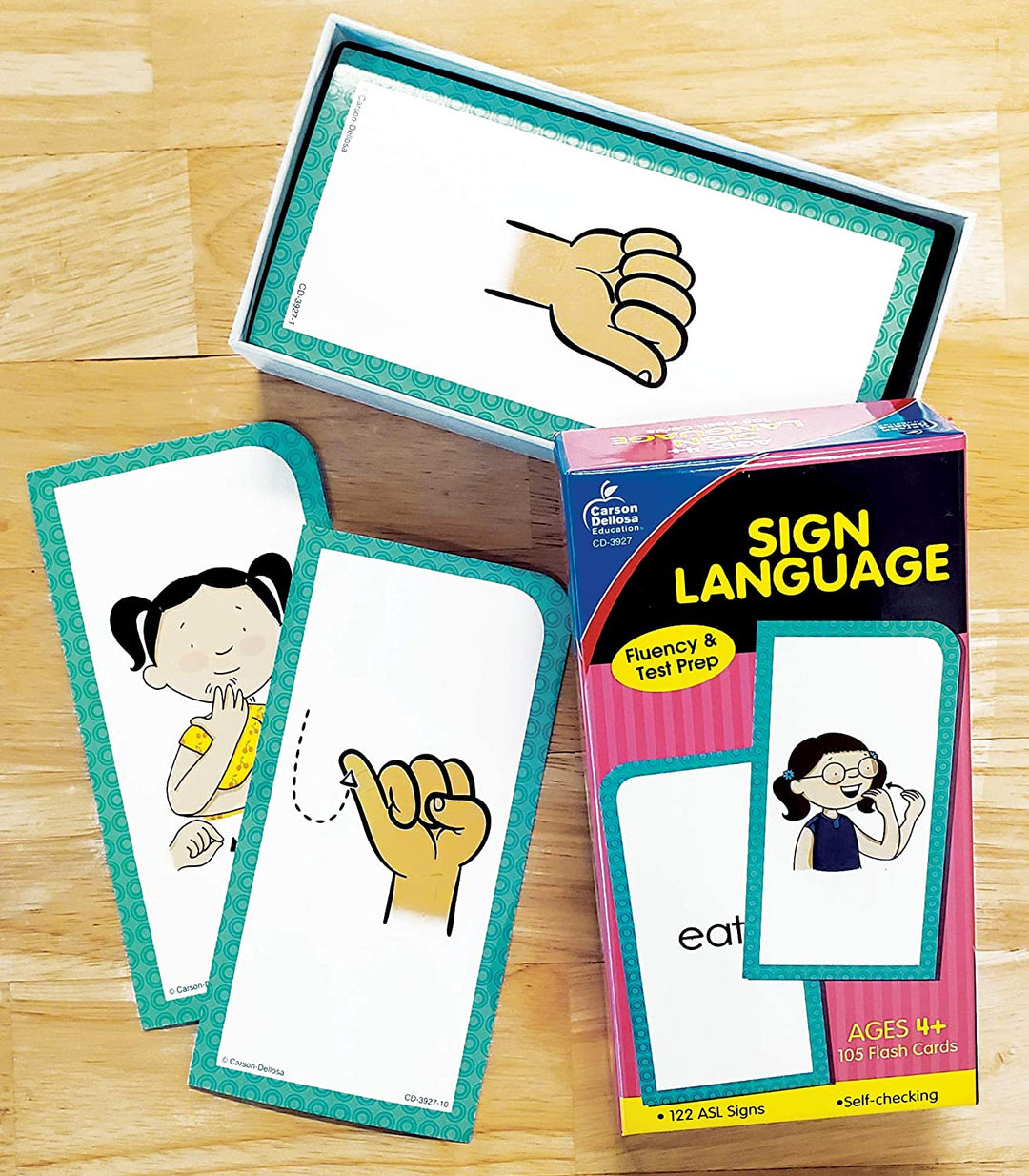 ASL Sign Language Flash Cards - American Sign Language Cards For Kids & Beginners