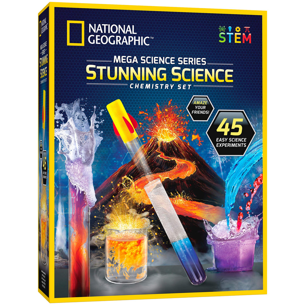 National Geographic Chemistry Set - 15 Experiments STEM Kit | Ages